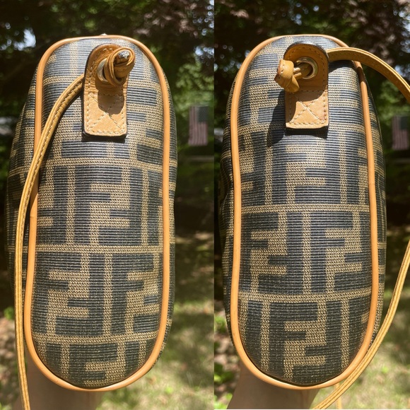 🧚Auth💖Beautiful💖 FENDI Zucca Zucchino FF Monogram Pochette Clutch Crossbody✨ - Picture 6 of 13